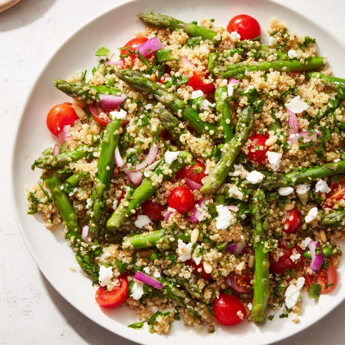 Spargel Quinoa Salat Zitrone