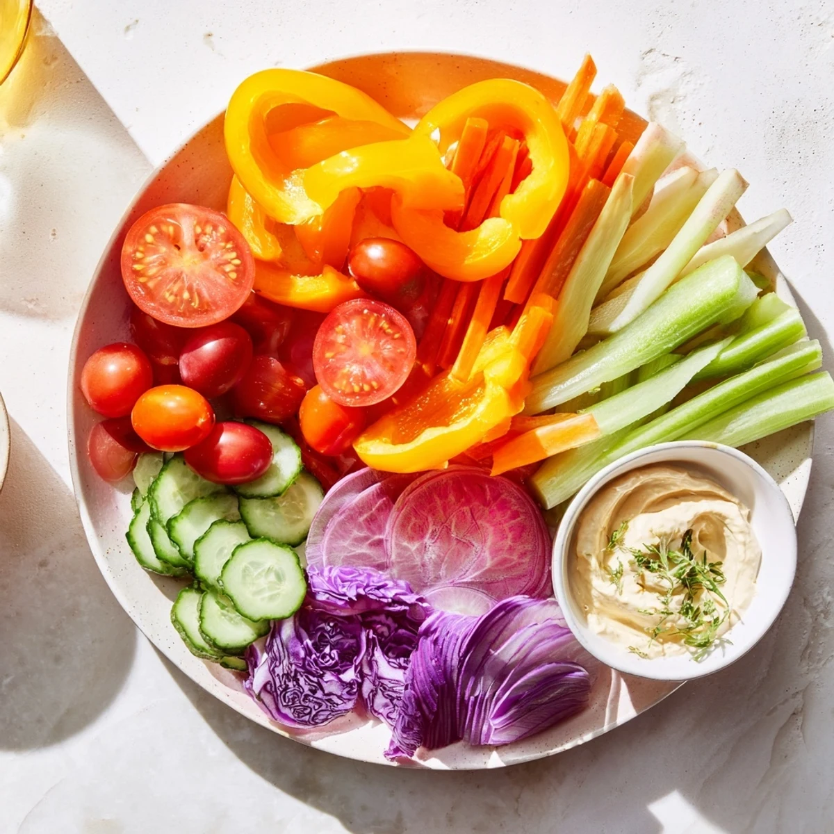 Bunte Gemüse mit Dips