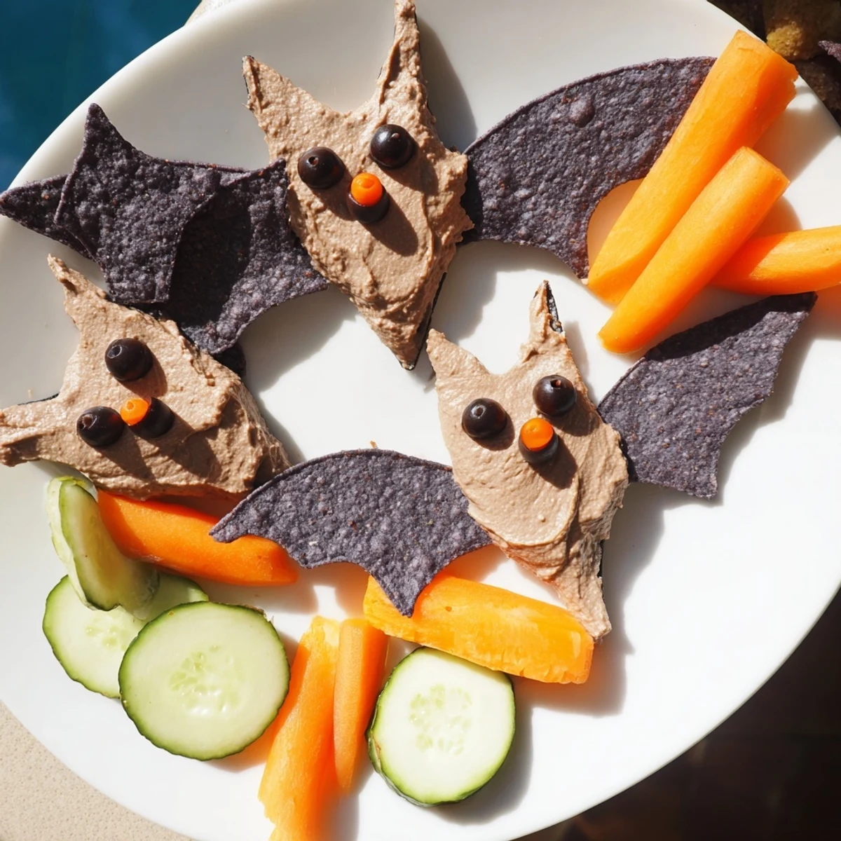 Spooky Bat Black Bean Dip