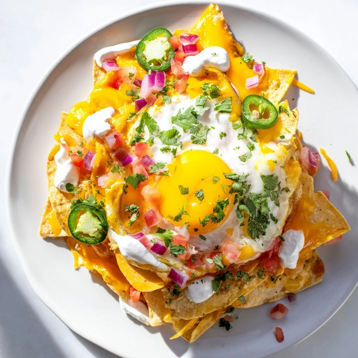 Egg-Topped Breakfast Nachos