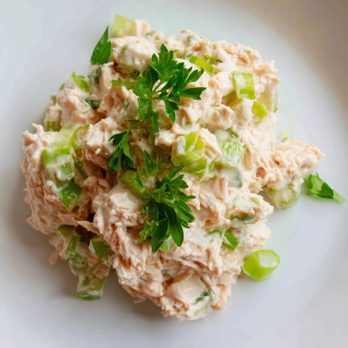 Easy bowl of Spicy Zesty Tuna Salad ready for sandwiches or lettuce wraps.