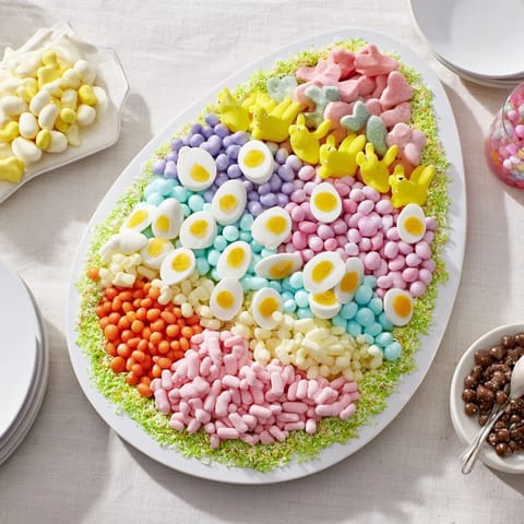 Festliche bunte Osterei Platte