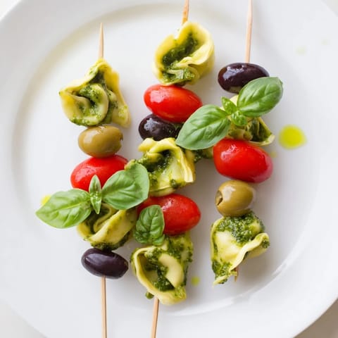 Tortellini Pesto Olive Spieße