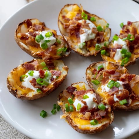 Kartoffelschalen mit Cheddar Bacon