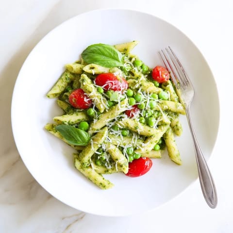 Grüner Pesto Pasta Salat