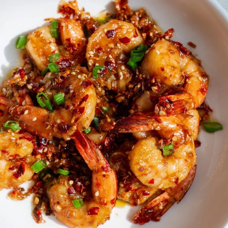 A close-up of buttery Korean Garlic Butter Shrimp, cooked to perfection, perfect for sharing as an appetizer.
