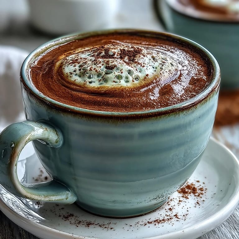 Getoasteter Hojicha Cappuccino mit sanftem Milchaufschäumen und honig süßer Note.